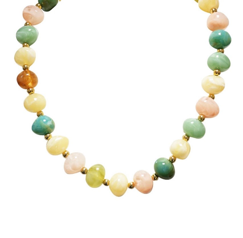 Collana tramonto perline tonde