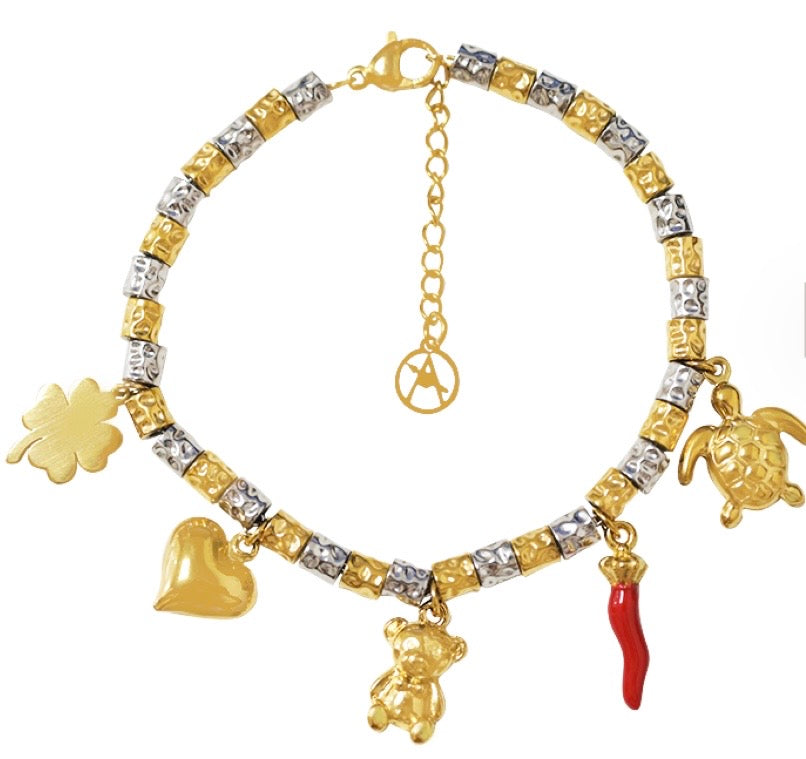 Bracciale portafortuna orsetto