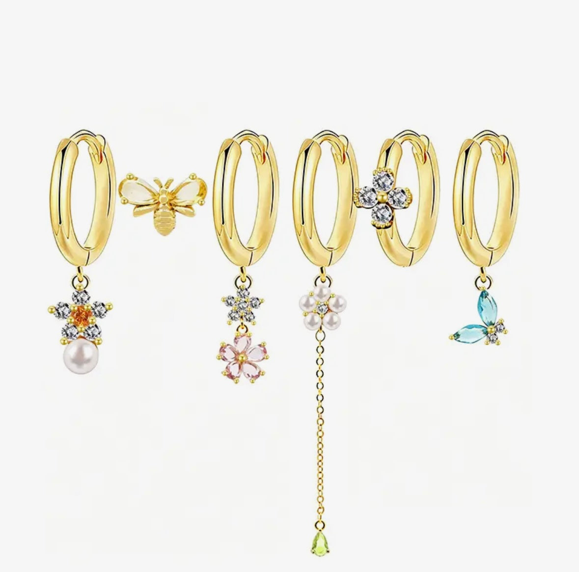 Set orecchini con ciondoli prato fiorito