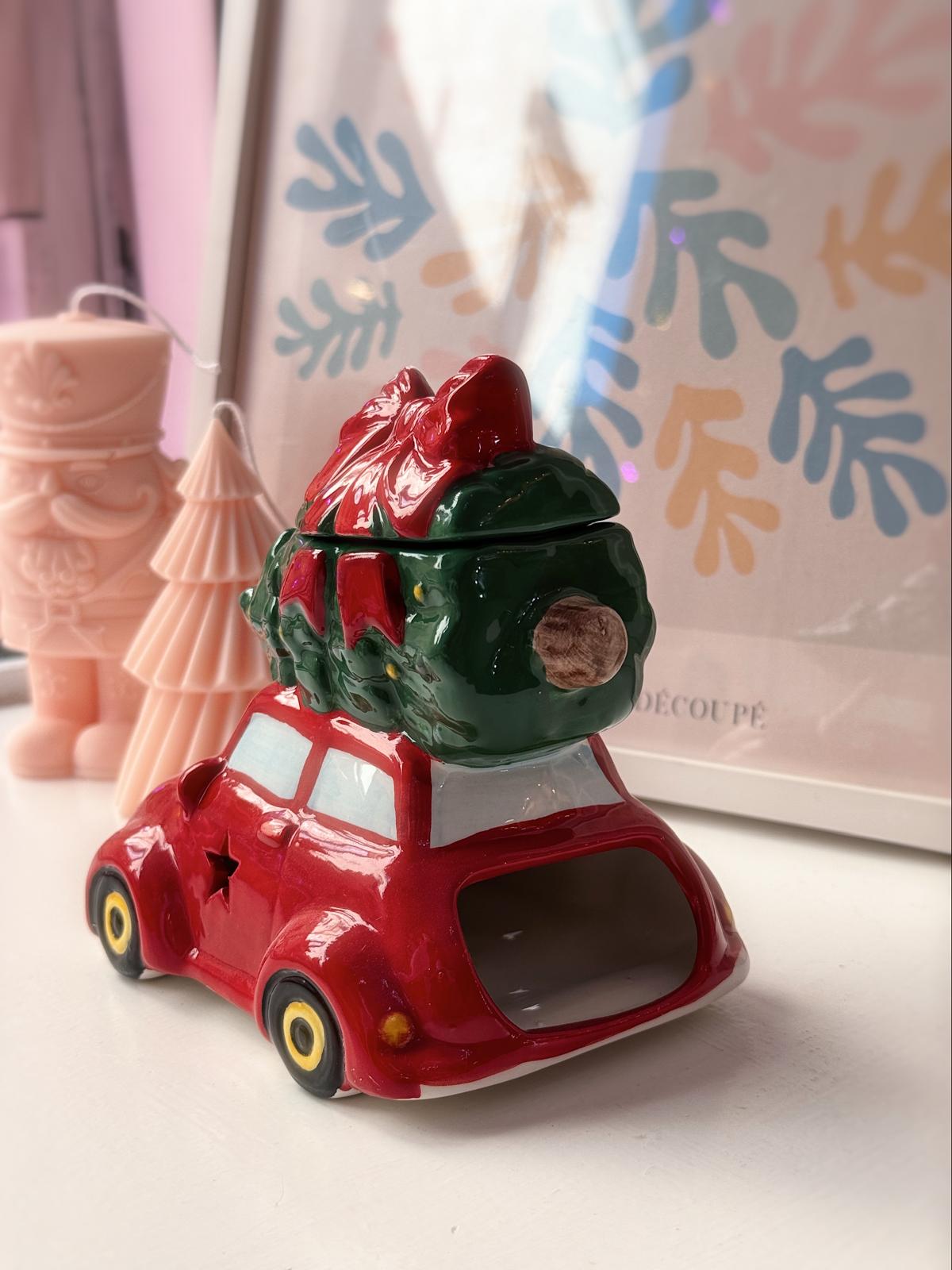 Bruciatore essenze macchina con albero di Natale