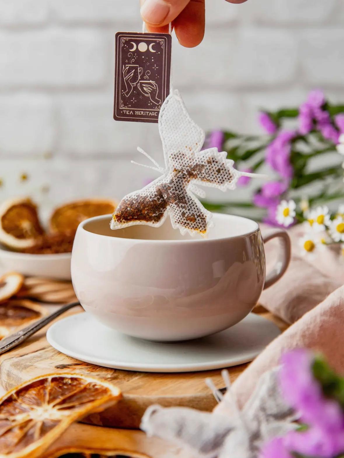 Bustina tè biologico - farfalla