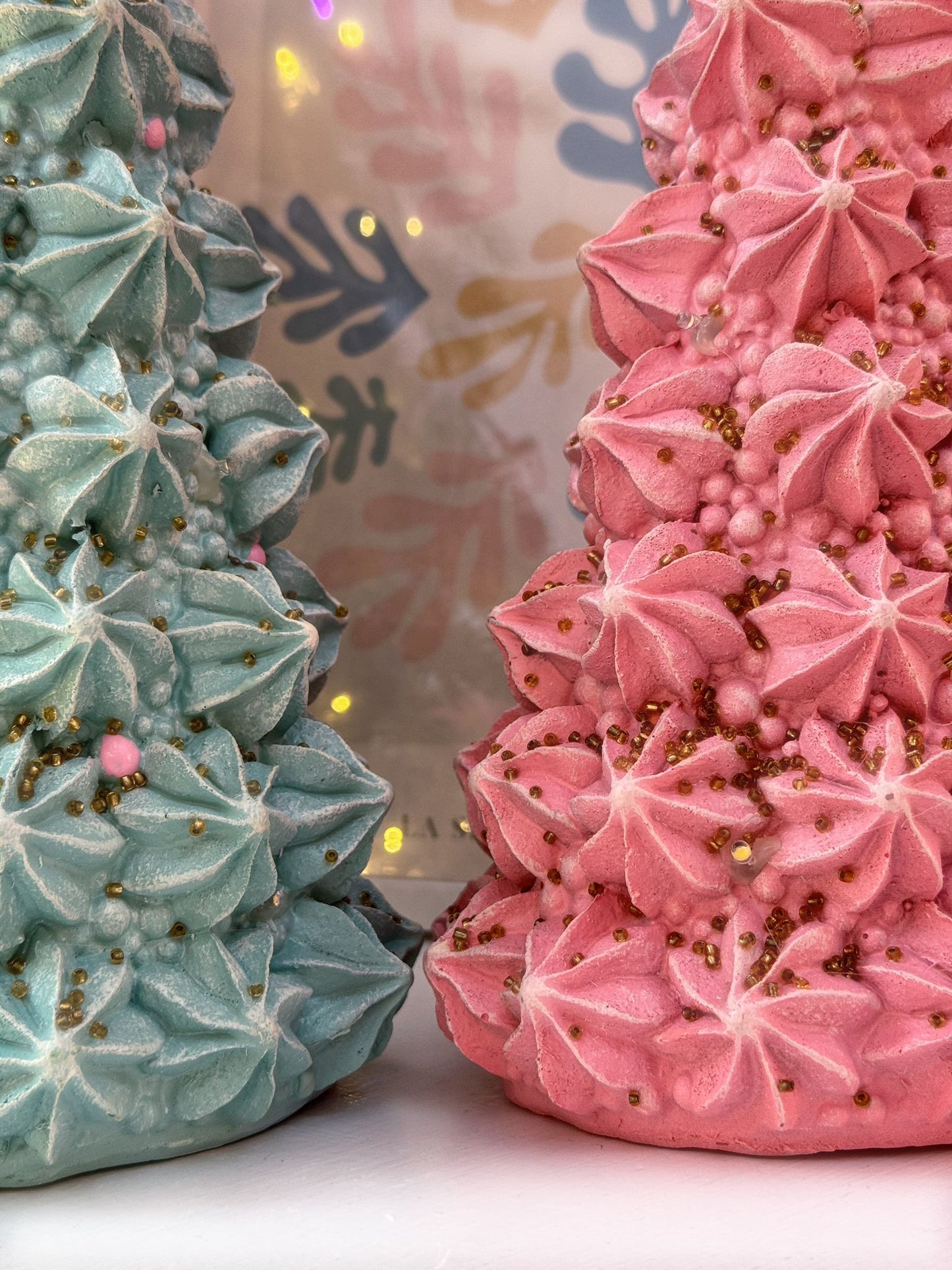 Albero di Natale meringhe rosa o verde