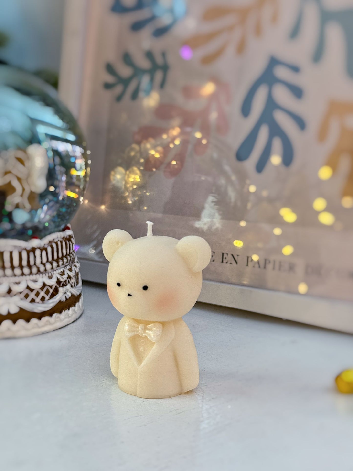 Candela orsetto con papillon