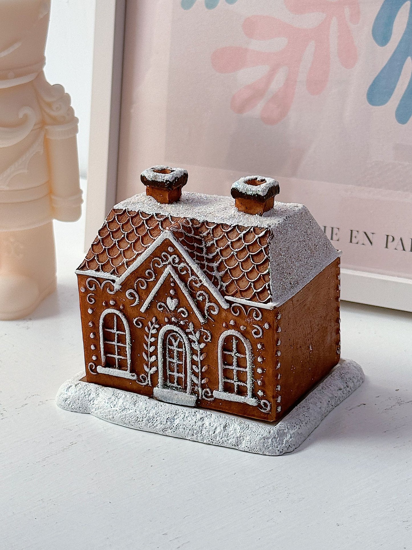 Bruciatore coni casetta innevata gingerbread