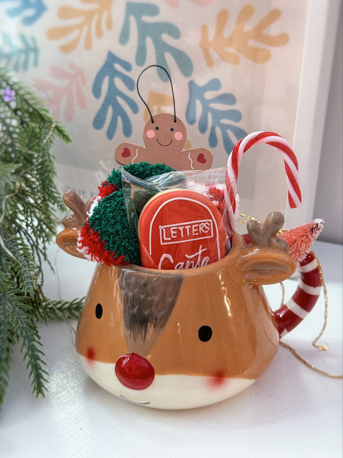 Tazza renna con prodotti