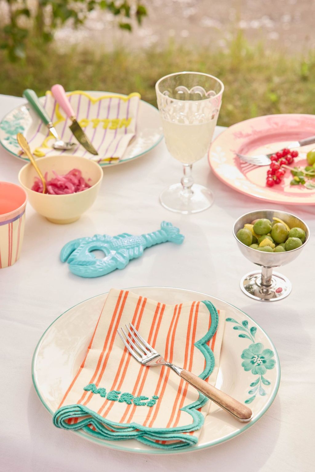 Apribottiglie aragosta color menta