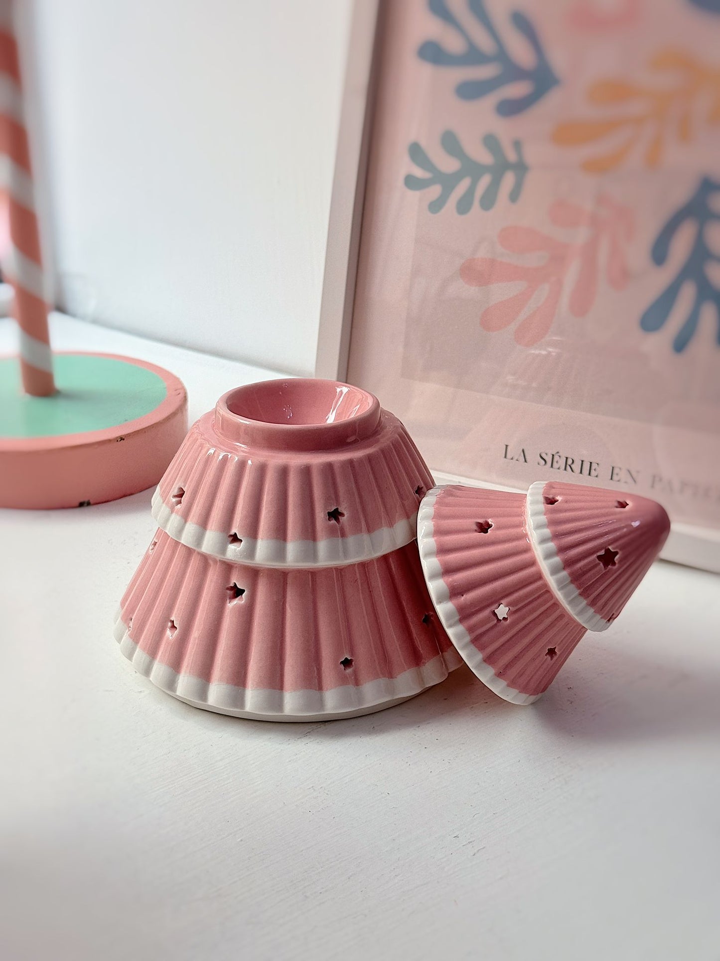 Bruciatore essenze albero rosa