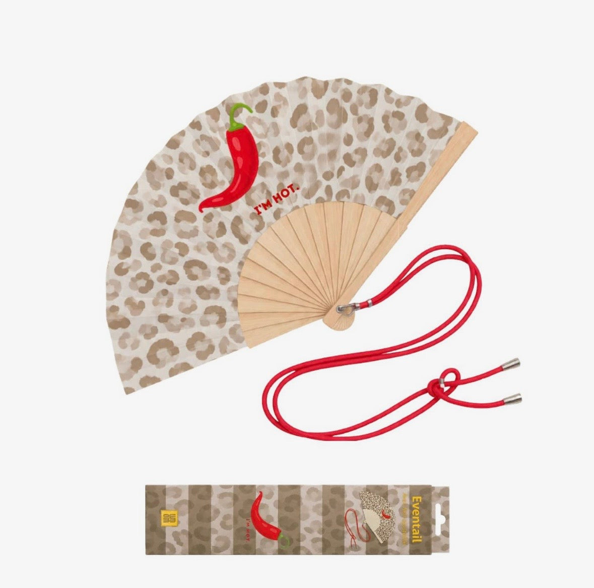 Ventaglio con tracolla - I’m hot, leopardato