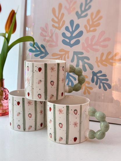 Tazza fragoline in porcellana