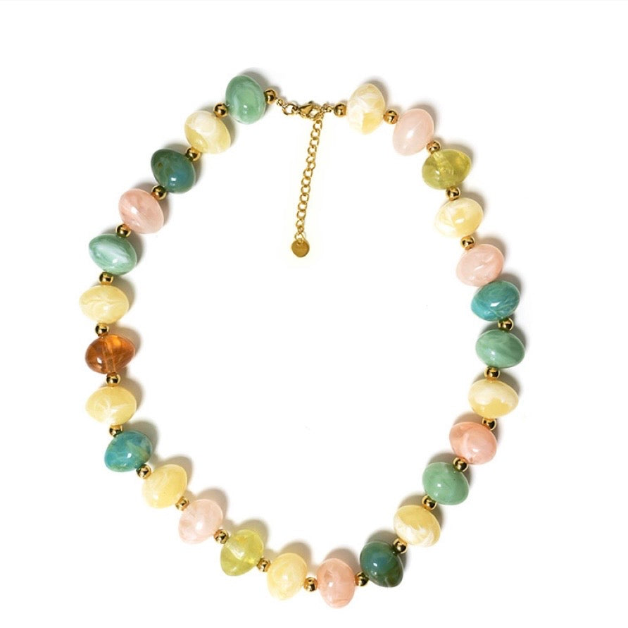 Collana tramonto perline tonde