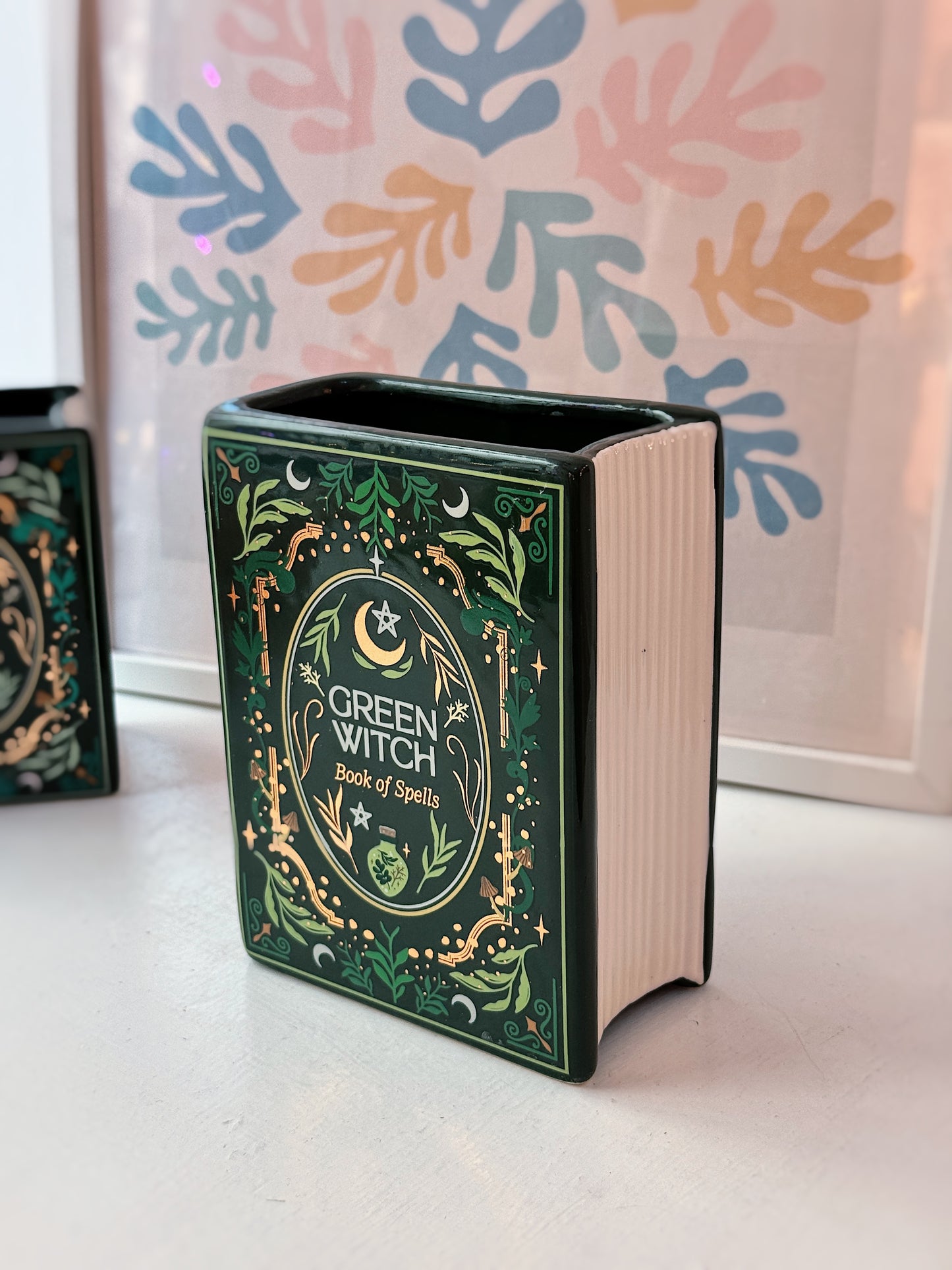 Vaso libro Green witch