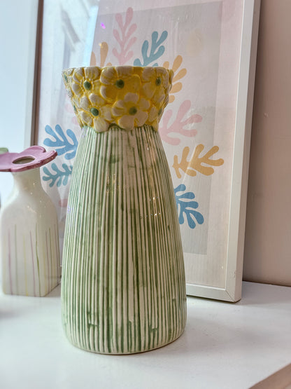 Vaso margherite rosa o giallo