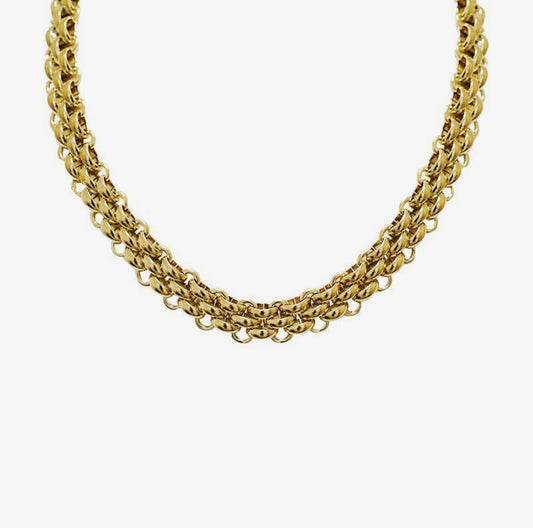 Collana catena spessa gold/silver