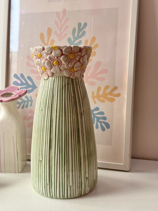 Vaso margherite rosa o giallo