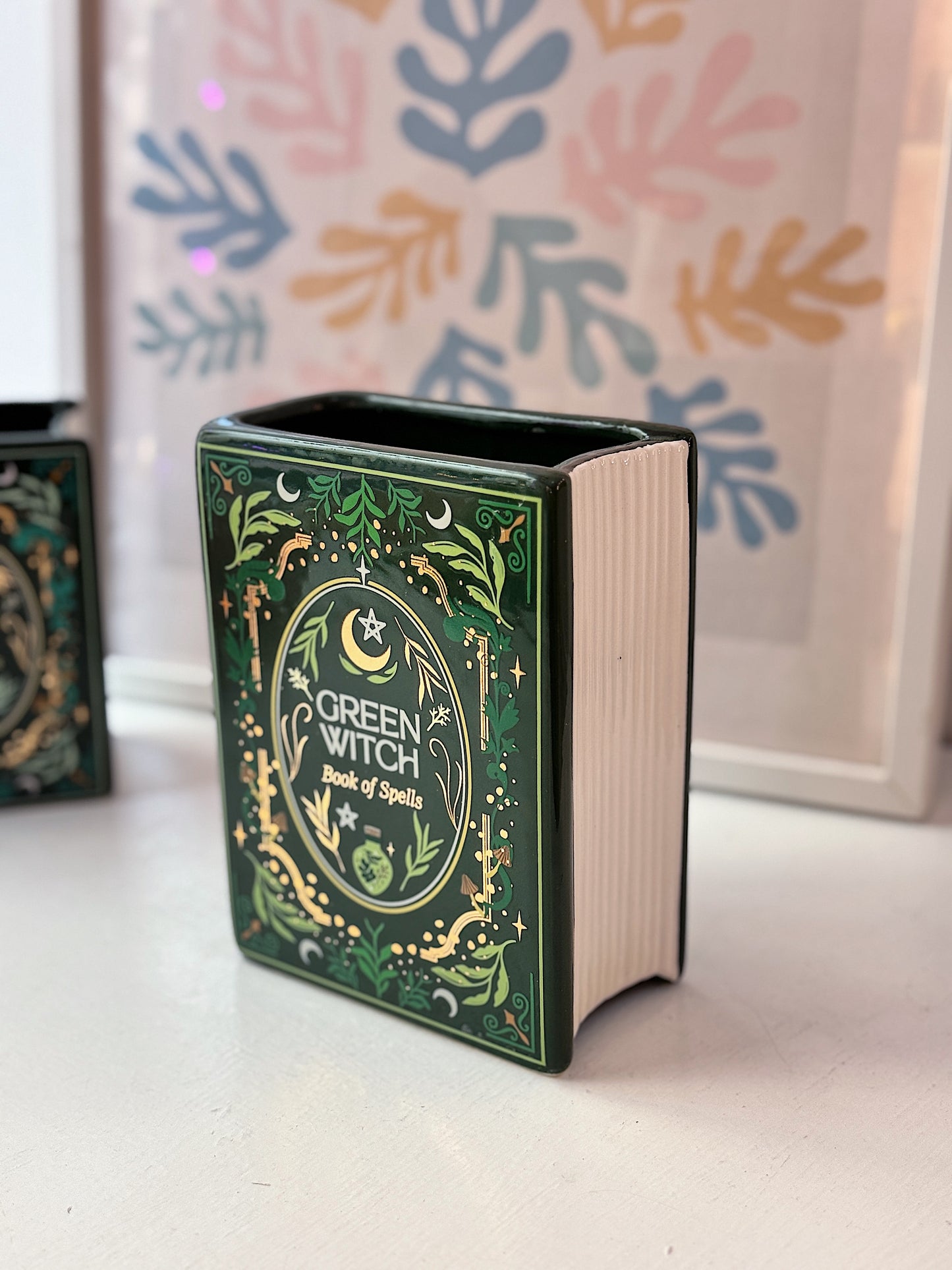 Vaso libro Green witch
