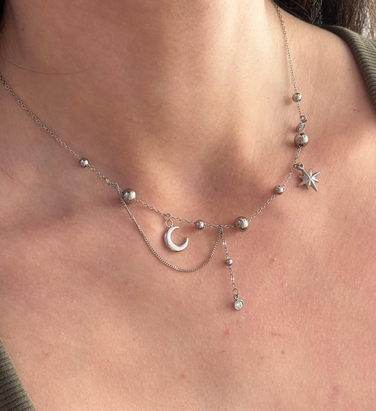 Collana acciaio inossidabile Celestial gold o silver