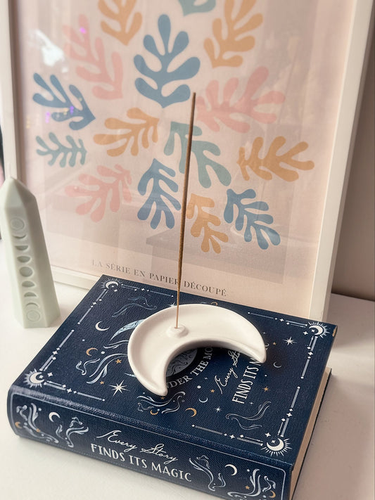 Piattino porta incensi luna