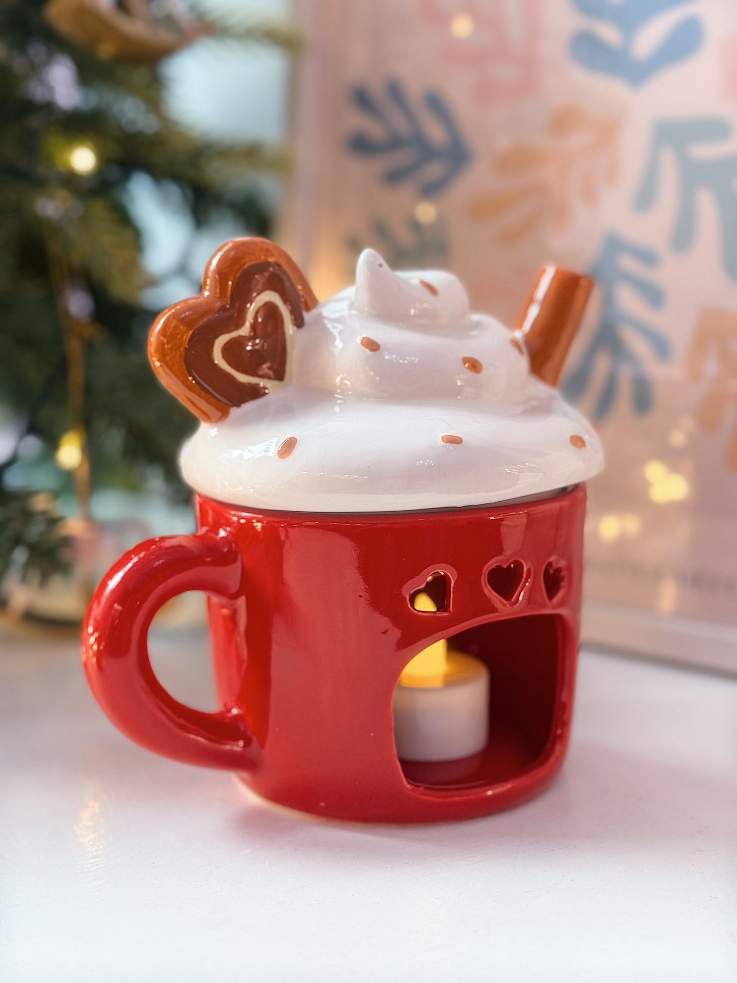 Bruciatore di essenze tazza natalizia