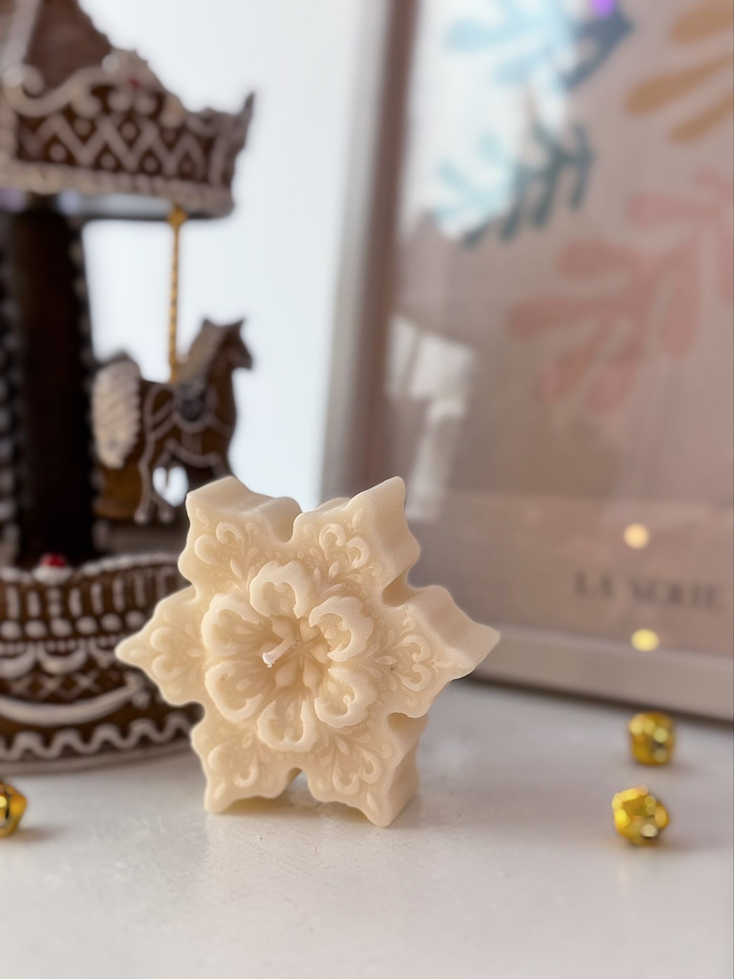 Candela fiocco di neve