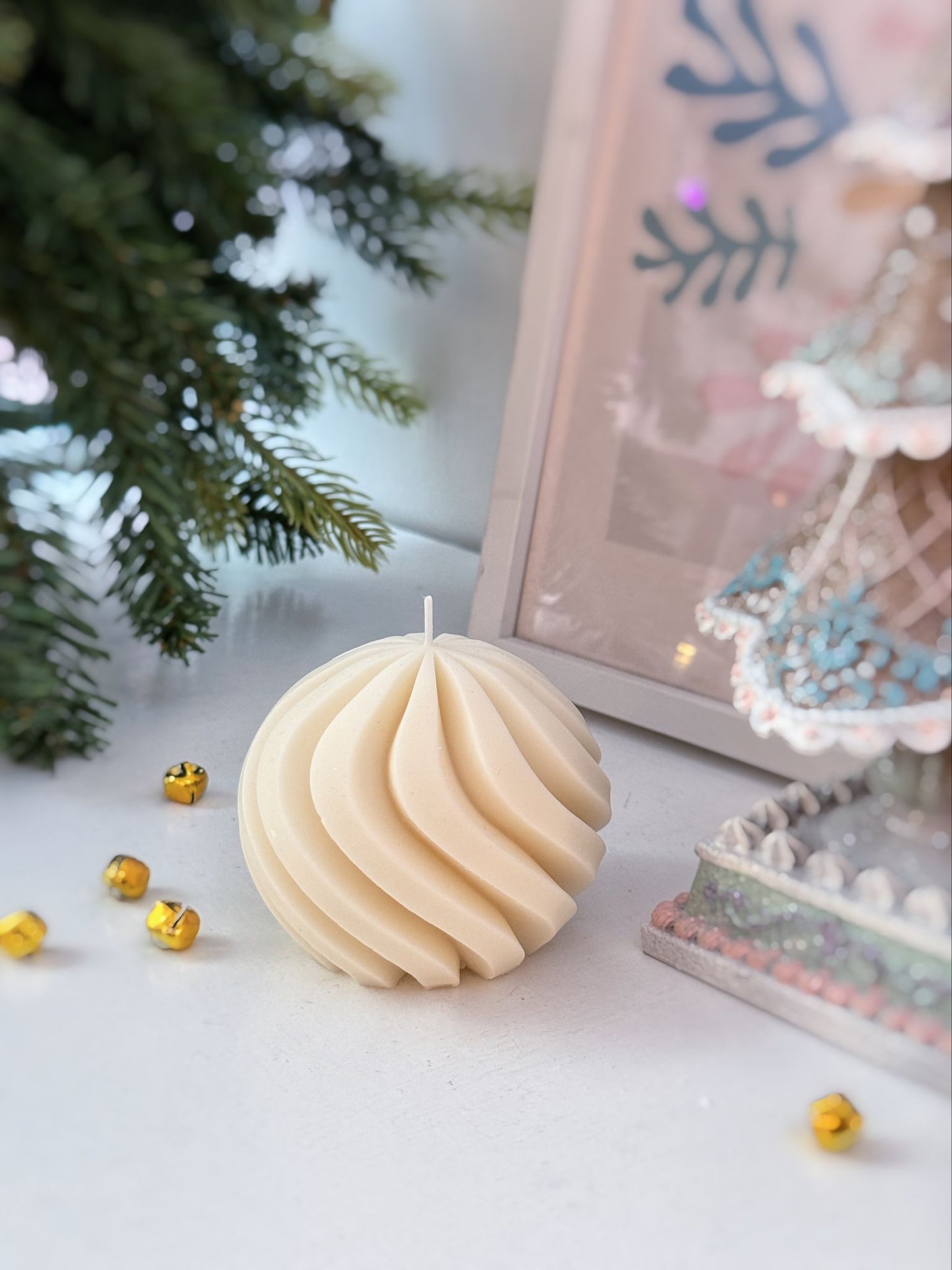 Candela pallina spirale