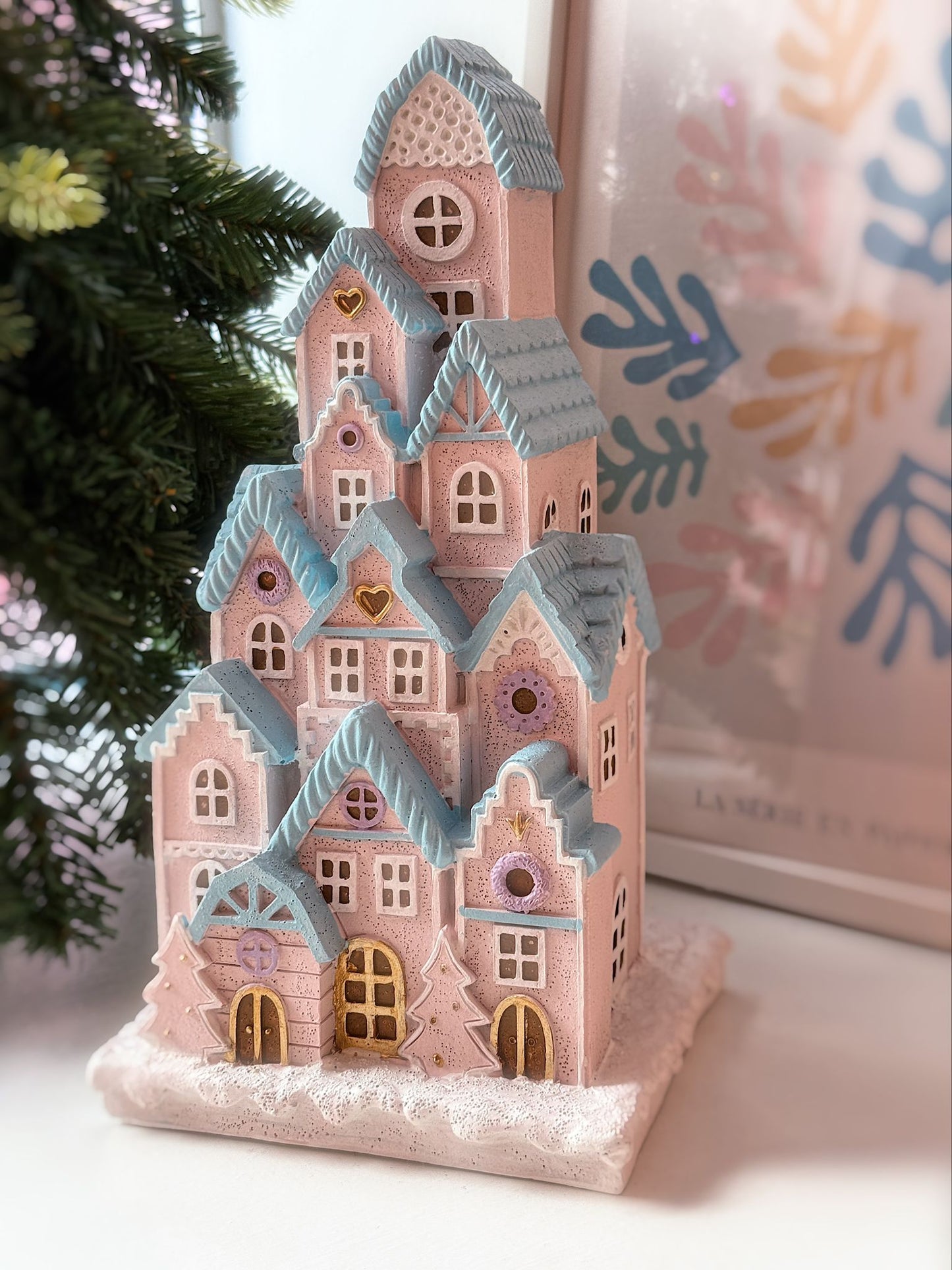 Casa pan di zenzero LED 13X13X26 cm