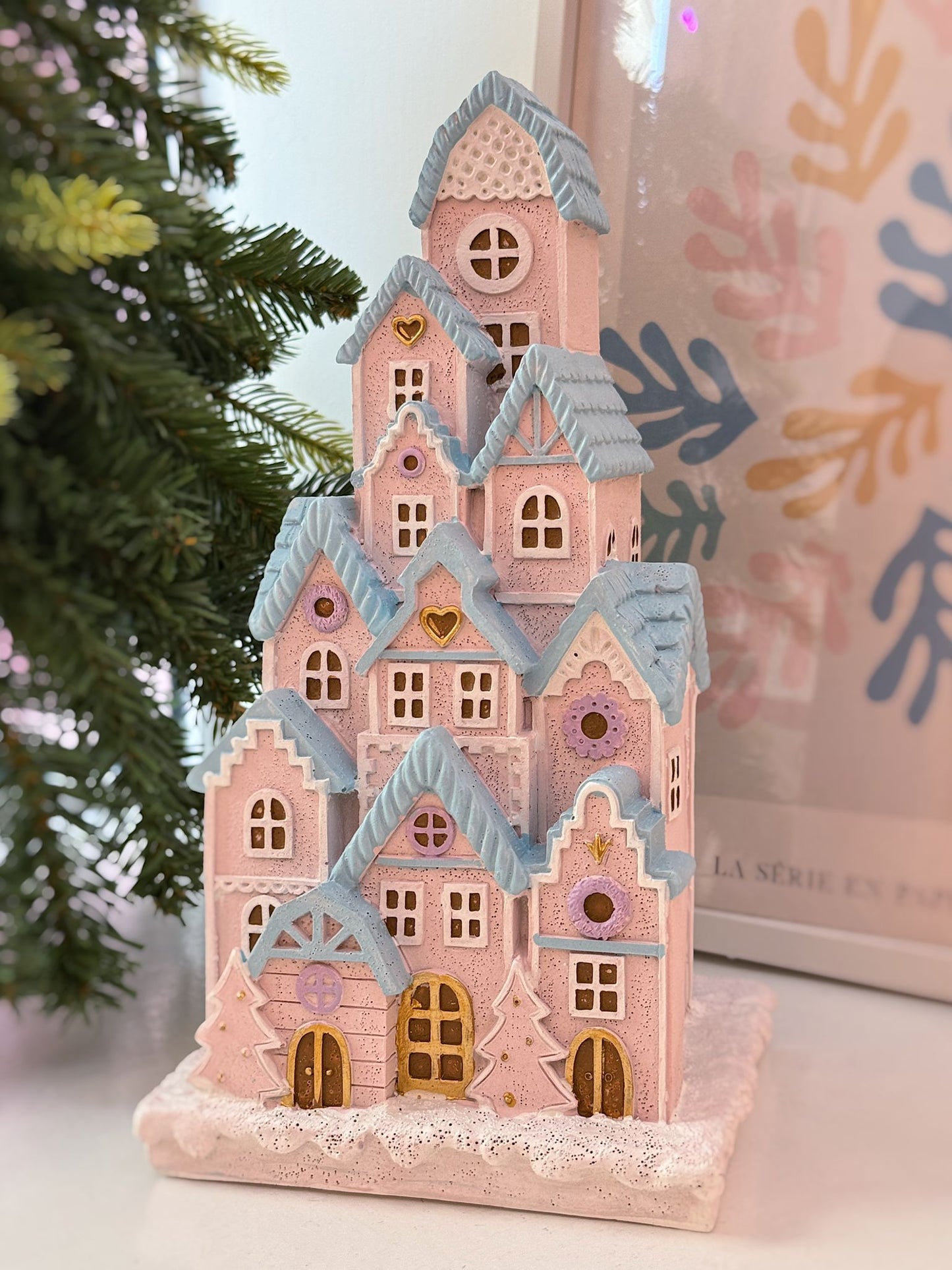 Casa pan di zenzero LED 13X13X26 cm