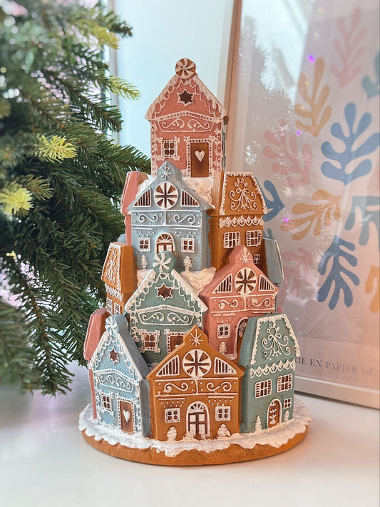 Casa pan di zenzero LED 18X33 cm