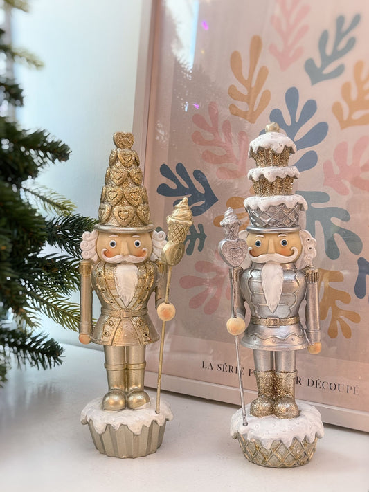 Schiaccianoci set oro e argento