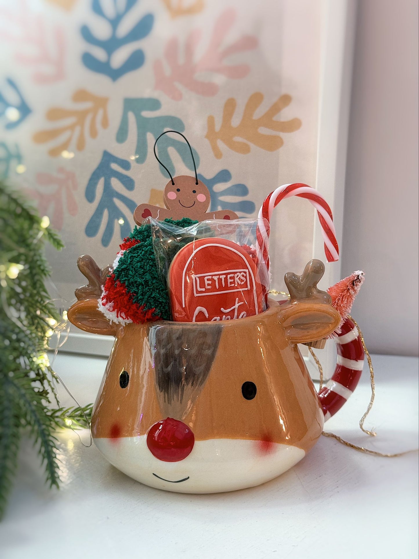 Tazza renna con prodotti