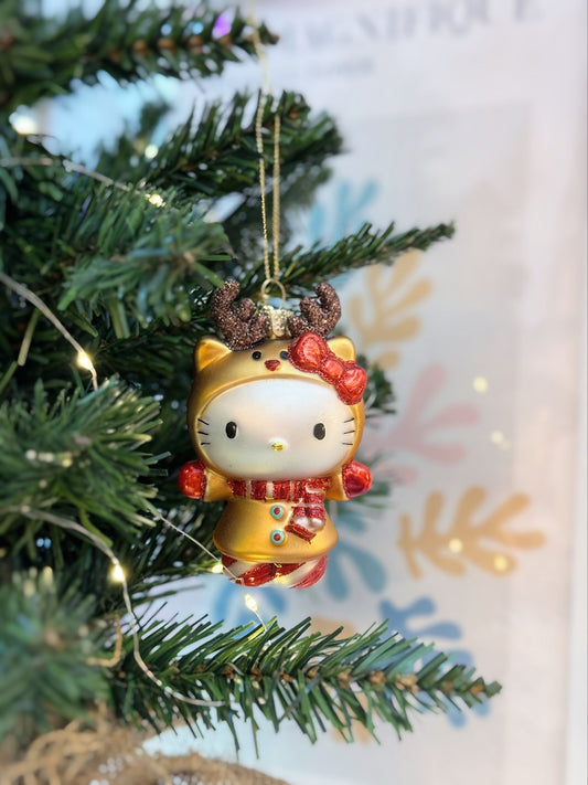 Pallina in vetro Hello Kitty renna