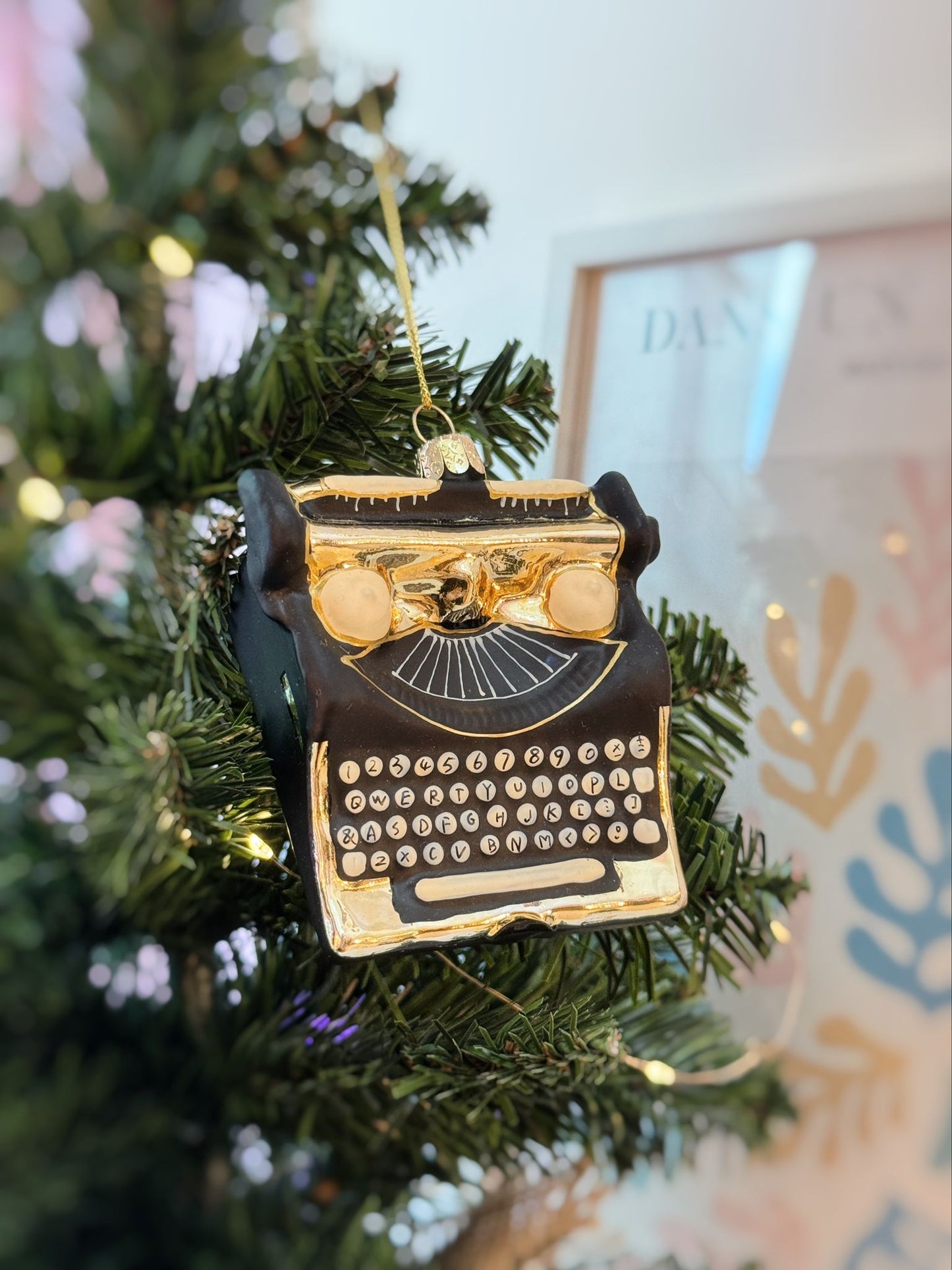 Pallina vetro macchina da scrivere