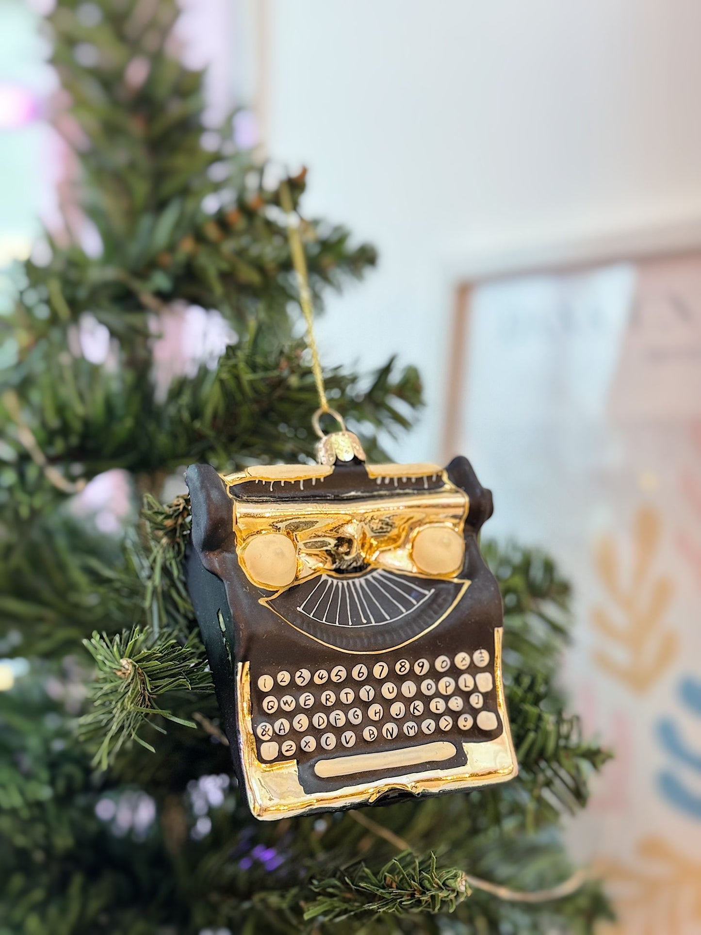 Pallina vetro macchina da scrivere