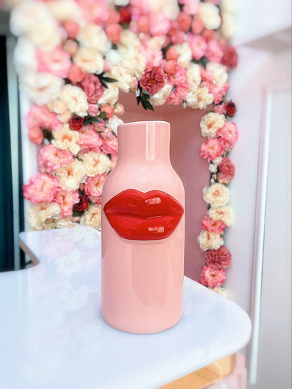 Vaso rosa labbra